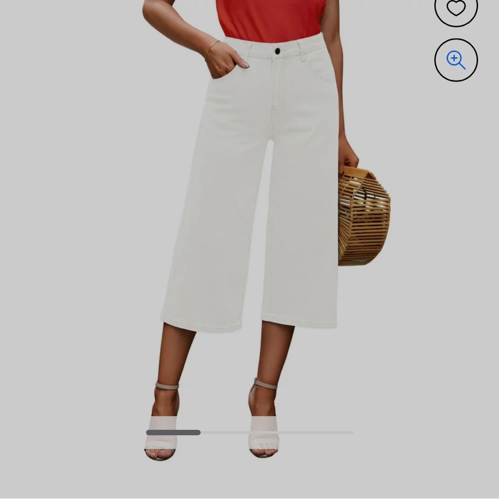 FRAME La Gaucho Wide Leg Capri Jeans